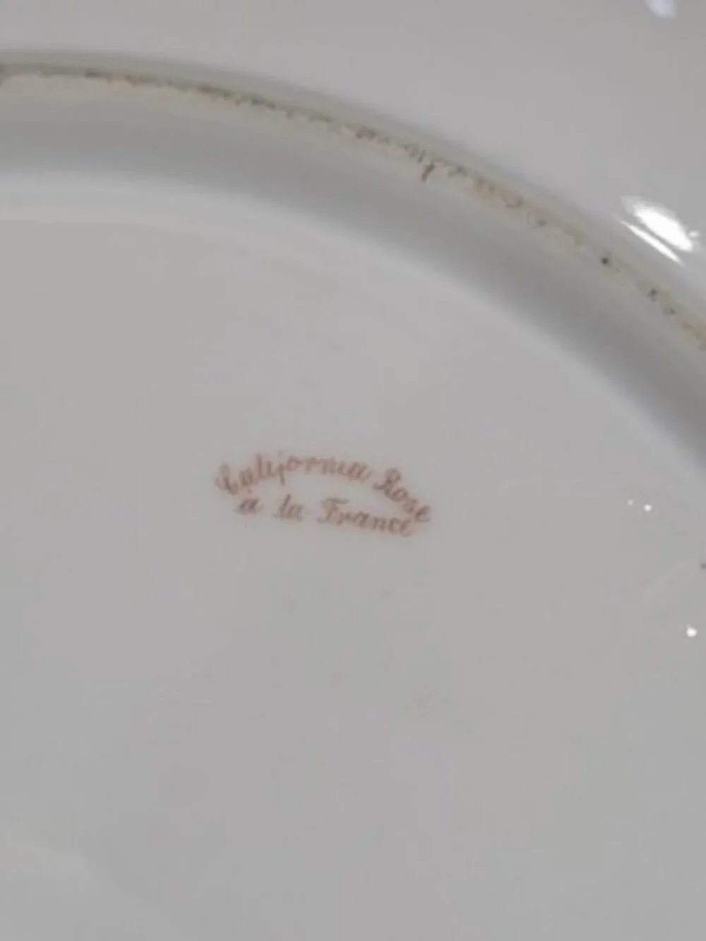 Antique K Steinmann Germany California Rose a la France Hand Handled Cake Plate